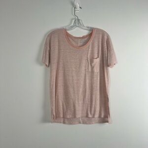 Women's Old Navy Relaxed Fit Pink Striped Tee Medium